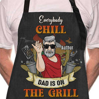 Thumbnail for Dad Is On The Grill - Personalized Apron - Gift For Dad