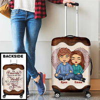 Thumbnail for My Favorite Place In All The World Is Next To You - Gift For Couples, Husband Wife - Personalized Luggage Cover