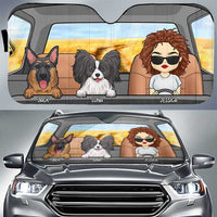 Thumbnail for Me & My Beloved Dogs - Personalized Auto Sunshade - Gift For Pet Lovers