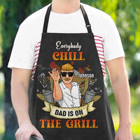 Thumbnail for Dad Is On The Grill - Personalized Apron - Gift For Dad