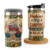 Thumbnail for Camping Partners For Life - Personalized Can Cooler - Gift For Couples, Gift For Camping Lovers