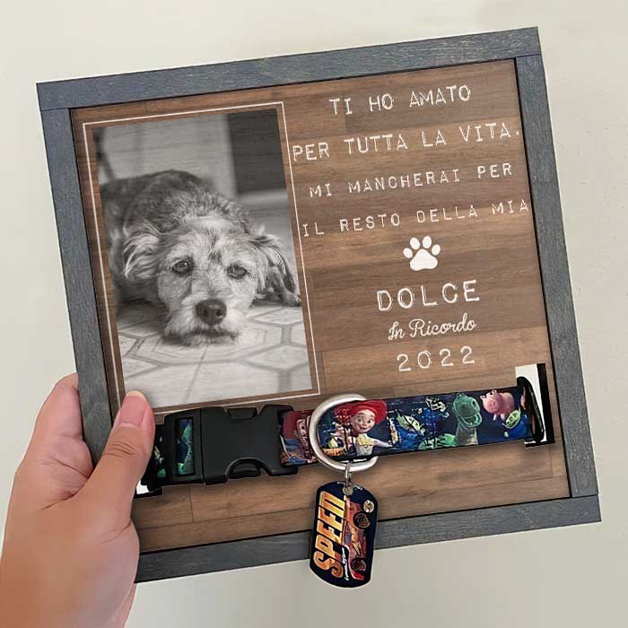 I Migliori Amici Entrano Nelle Nostre Vite E Lasciano Impronte Nei Nostri Cuori - Upload Image - Personalized Memorial Pet Loss Sign (9x9 pollici) Italian