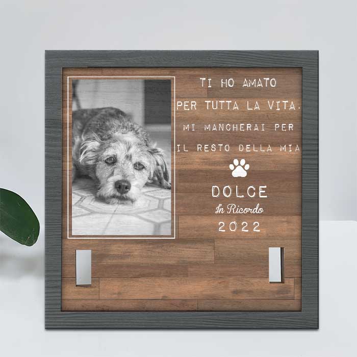 I Migliori Amici Entrano Nelle Nostre Vite E Lasciano Impronte Nei Nostri Cuori - Upload Image - Personalized Memorial Pet Loss Sign (9x9 pollici) Italian