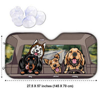 Thumbnail for Cool Dogs - Personalized Auto Sunshade - Gift For Pet Lovers