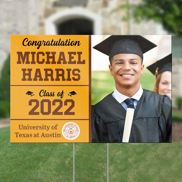 Graduation Class Of 2022 - Upload Image, Personalized Yard Sign