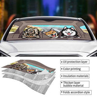 Thumbnail for Cool Dogs - Personalized Auto Sunshade - Gift For Pet Lovers