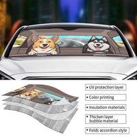 Thumbnail for Dogs And Cats - Personalized Auto Sunshade - Gift For Pet Lovers