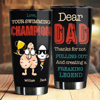 Thumbnail for Your Swimming Champion - Personalized Tumbler - Gift For Dad