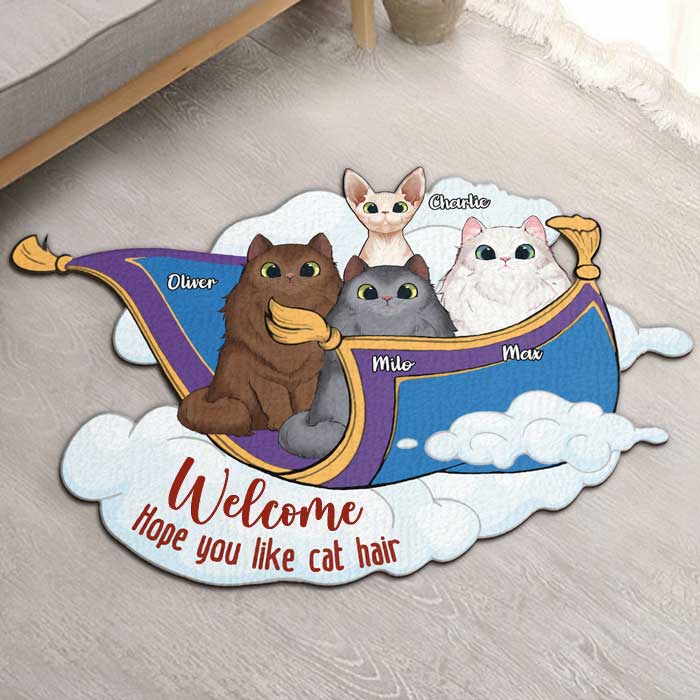 Hope You Like Cat Hair - Personalized Shaped Decorative Mat - Gift For Pet Lovers