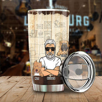 Thumbnail for Rockin' The Dog Dad Life - Personalized Tumbler - Gift For Dad, Gift For Pet Lovers