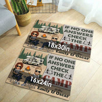 Thumbnail for If No One Answers Check The Camp - Personalized Decorative Mat - Gift For Couple, Gift For Camping Lovers