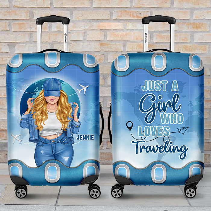 Luggage Protective Covers - Travel Loving Girl - Personalised Gifts NZ