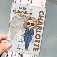 Thumbnail for So The Adventure Begins - Personalized Passport Cover, Passport Holder - Gift For Travel Lovers