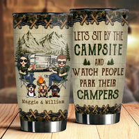 Thumbnail for Let's Sit By The Campsite - Personalized Tumbler - Gift For Camping Lovers