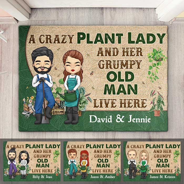 Decorative Floor Mats - A Crazy Plant Lady - Personalised Gifts NZ