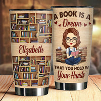 Thumbnail for Custom Tumbler Cups - A Book Is A Dream - Personalised Gifts NZ