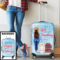 Thumbnail for Catch Flights, Not Feelings - Gift For Bestie, Personalized Luggage Cover