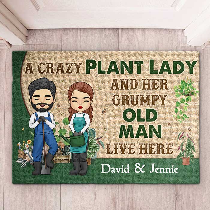 Decorative Floor Mats - A Crazy Plant Lady - Personalised Gifts NZ