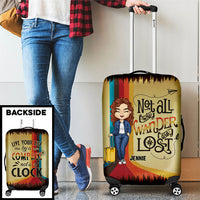 Thumbnail for Live Your Life By A Compass Not A Clock - Personalized Luggage Cover