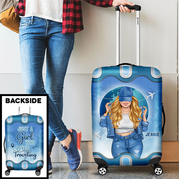 Luggage Protective Covers - Travel Loving Girl - Personalised Gifts NZ