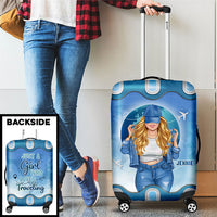 Thumbnail for Luggage Protective Covers - Travel Loving Girl - Personalised Gifts NZ