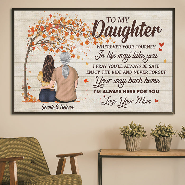 I'm Always Here For You - Personalized Horizontal Poster - Gift For Daughter