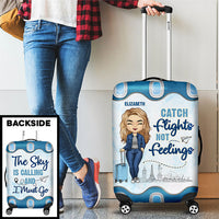 Thumbnail for Catch Flights Not Feelings - Personalized Luggage Cover