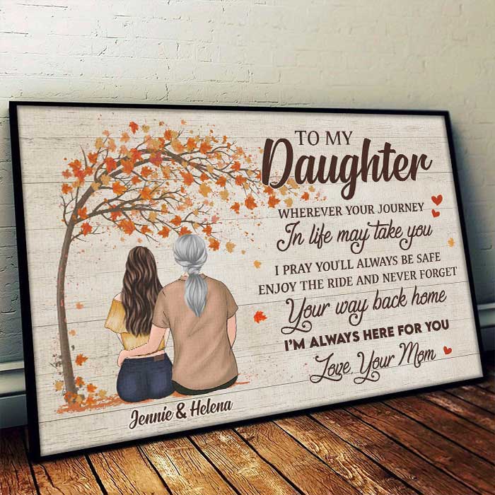 I'm Always Here For You - Personalized Horizontal Poster - Gift For Daughter