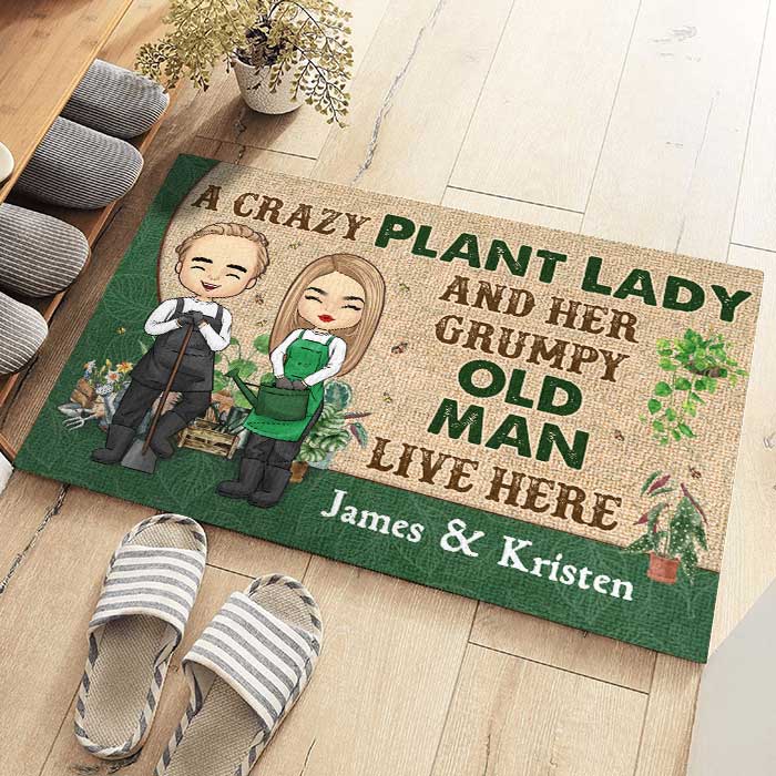 Decorative Floor Mats - A Crazy Plant Lady - Personalised Gifts NZ