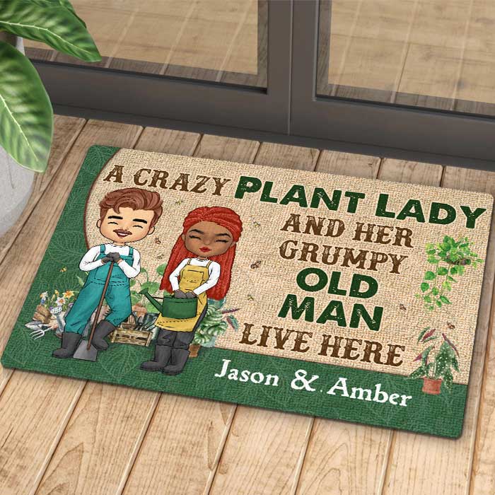 Decorative Floor Mats - A Crazy Plant Lady - Personalised Gifts NZ