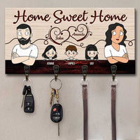 Thumbnail for Sweet Home - Personalized Key Hanger, Key Holder - Gift For Couples, Husband Wife