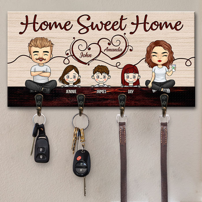 Our Life Our Sweet Home - Personalized Key Hanger, Key Holder - Gift For Couples, Husband Wife