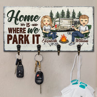 Thumbnail for Camping Couple Making Memories One Campsite At A Time - Personalized Key Hanger, Key Holder - Gift For Camping Couples, Husband Wife