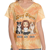 Thumbnail for Best Dog Mom Ever - Personalized V-Neck T-Shirt - Gift For Pet Lovers