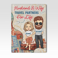 Thumbnail for Best Traveled Together - Personalized Passport Cover, Passport Holder - Gift For Couples, Husband Wife