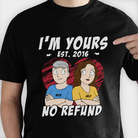 Thumbnail for I'm Yours No Refund Couple Arms Crossed - Personalized T-shirt - Gift For Couples, Husband Wife