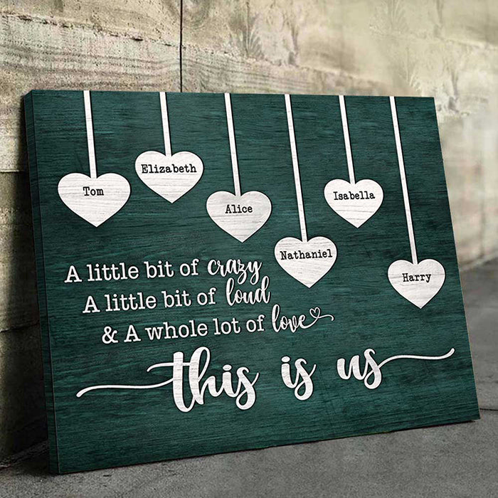 Personalized Canvas Prints - A Whole Lot Of Love - Personalised Gifts NZ