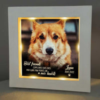 Thumbnail for You Leave Paw Prints On Our Hearts - Personalized Memorial Frame With LED, LED Light Shadow Box - Memorial Gift, Sympathy Gift