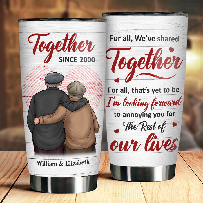 The Rest Of Our Lives - Personalized Tumbler - Gift For Couples, Husband Wife