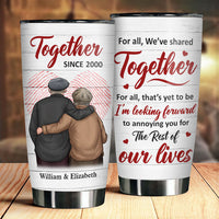 Thumbnail for The Rest Of Our Lives - Personalized Tumbler - Gift For Couples, Husband Wife