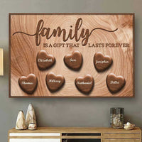 Thumbnail for Family Is Forever - Personalized Horizontal Poster - Gift For Couples, Husband Wife