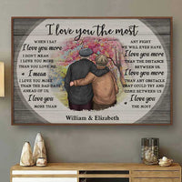 Thumbnail for I Love You More Than Anything - Personalized Horizontal Poster - Gift For Couples, Husband Wife