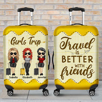 Thumbnail for Travel Is Better With Friends - Gift For Bestie - Personalized Luggage Cover