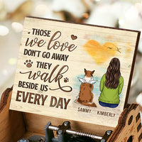 Thumbnail for They Walk Beside Us Every Day - Personalized Music Box - Gift For Pet Lovers