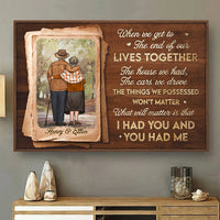 Thumbnail for I Had You And You Had Me Paper Style - Personalized Horizontal Poster - Gift For Couples, Husband Wife