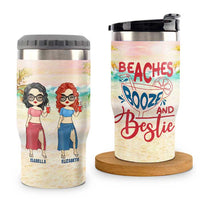 Thumbnail for Enjoying A Beach Day Together - Personalized Can Cooler - Gift For Bestie