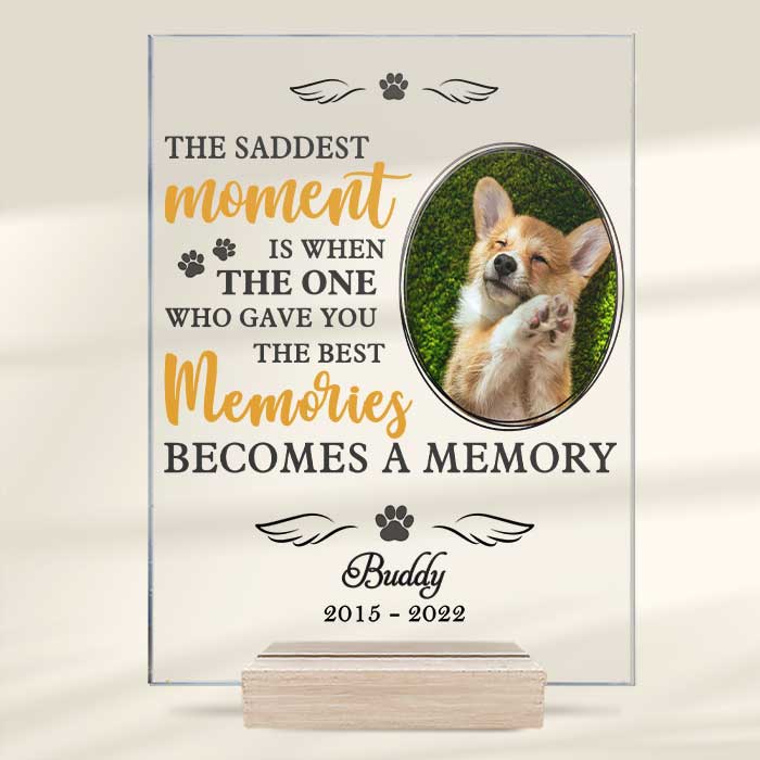 You Gave Me The Best Memories - Personalized Acrylic Plaque - Upload Image,  Memorial Gift, Sympathy Gift