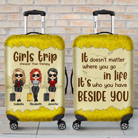 Thumbnail for People Who You Have Beside You Really Matter - Gift For Bestie - Personalized Luggage Cover