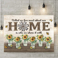 Thumbnail for What We Love Most About Our Home - Personalized Horizontal Canvas - Gift For Couples, Husband Wife