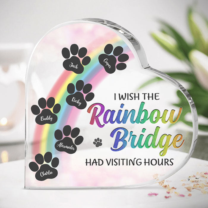 The Rainbow Bridge - Personalized Shaped Acrylic Plaque - Memorial Gift, Sympathy Gift